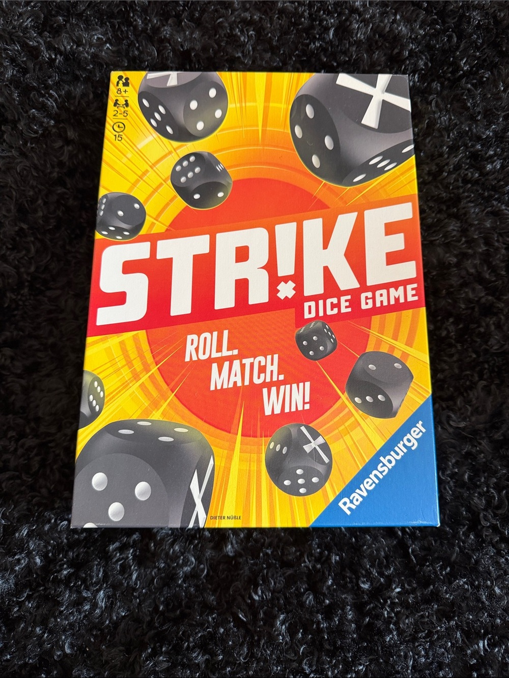 Ravensburger STRIKE Dice Game - Yellow, Red & Blue